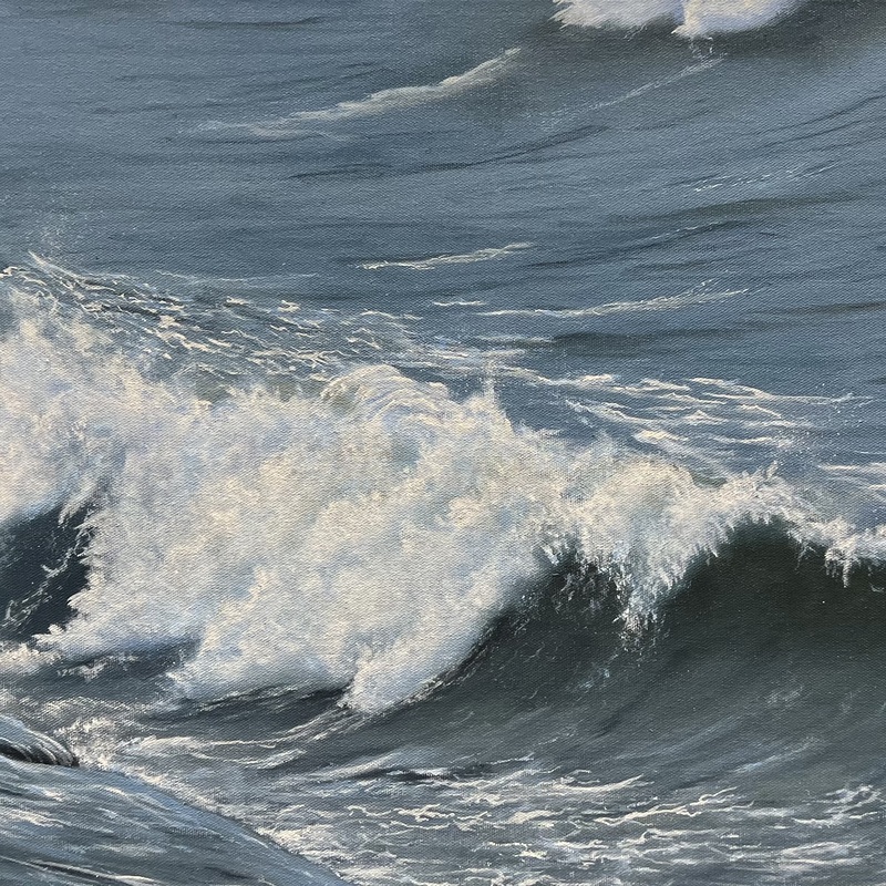 Blue Surge - 16x30inch on deep edge canvas