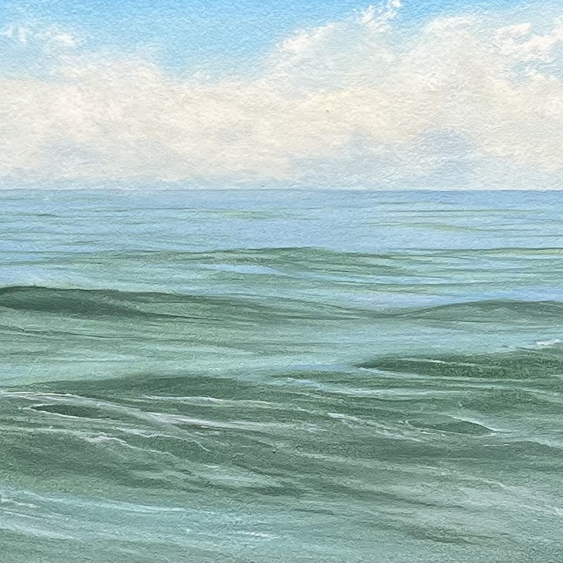 Across the Lake - framed 6x12inch on 3mm hardboard